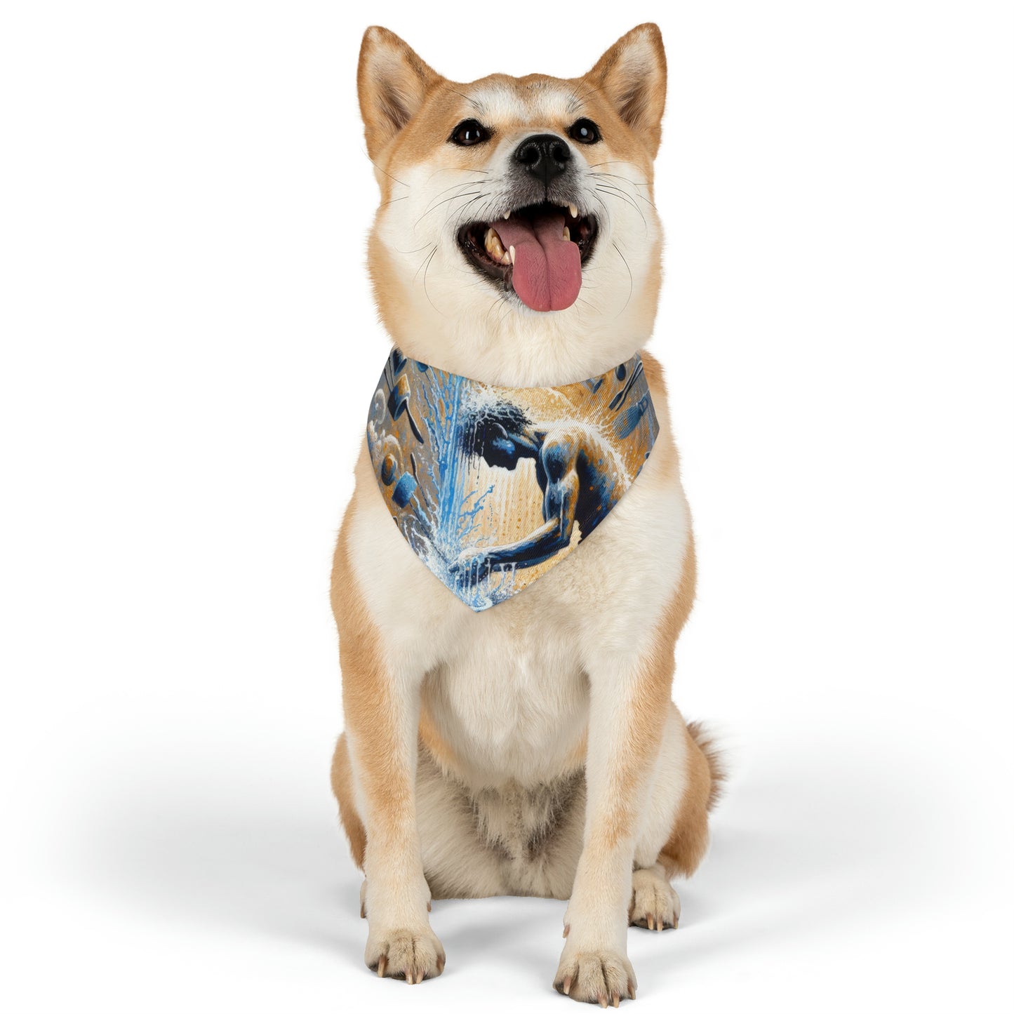Meditative Kinetic Tachism Pet Bandana Collar