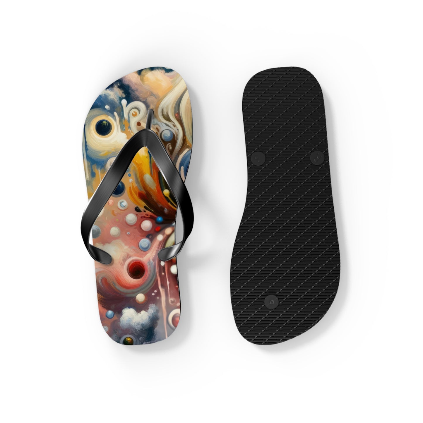 Paradoxical Embrace Tachism Flip Flops