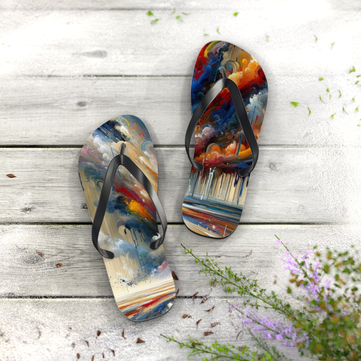 Grandiose Transformation Tachism Flip Flops