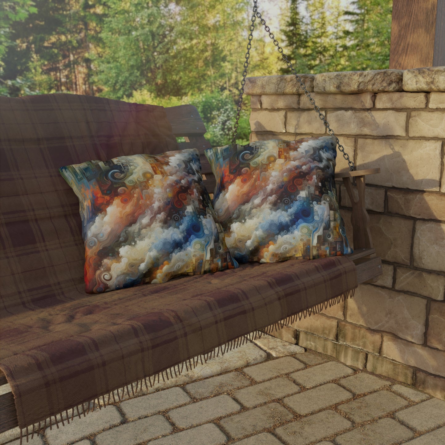 Tachist Unity Diversity Outdoor Pillows