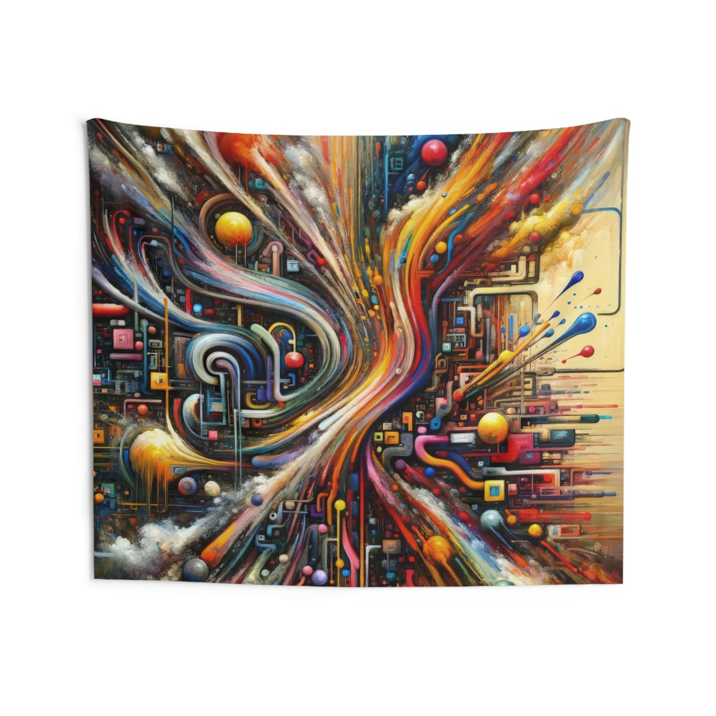 Information Bottleneck Cascade Indoor Wall Tapestries