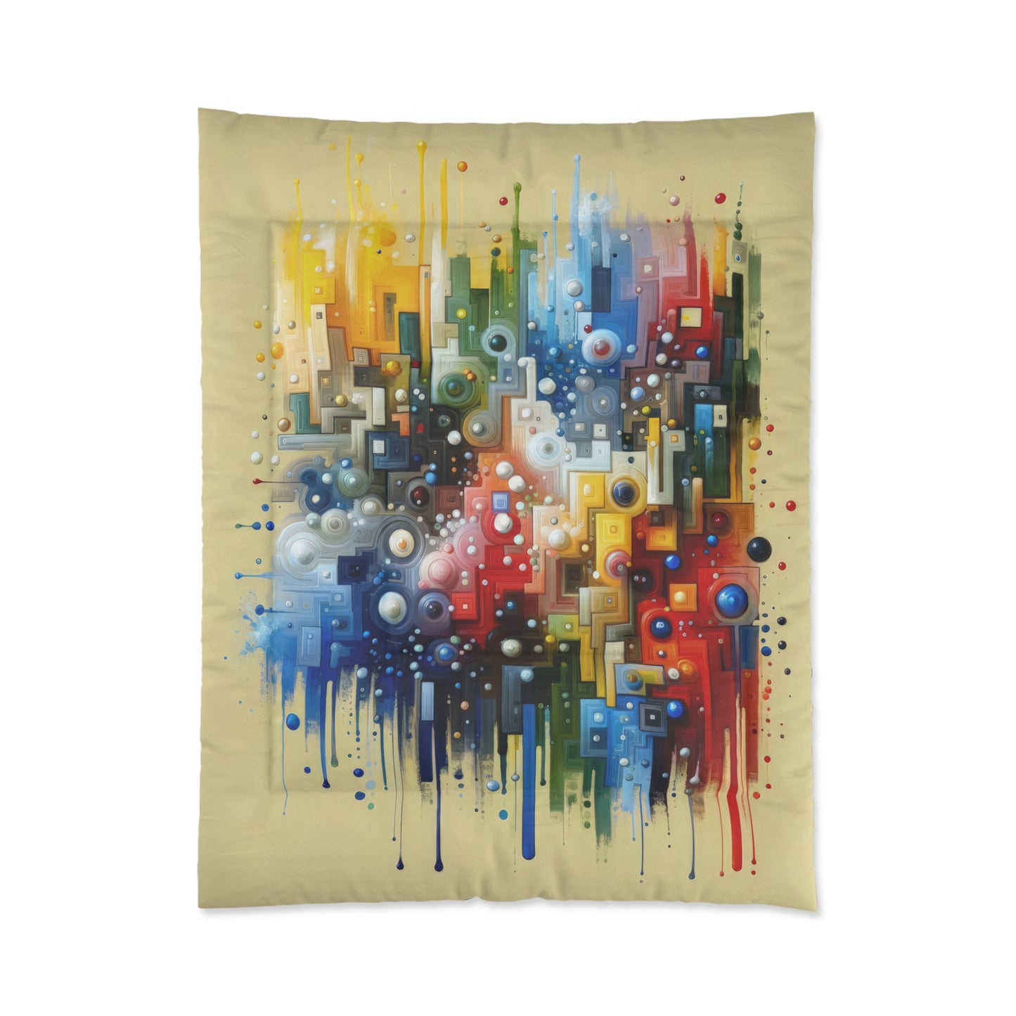 Connected Chromatic Tachism Comforter