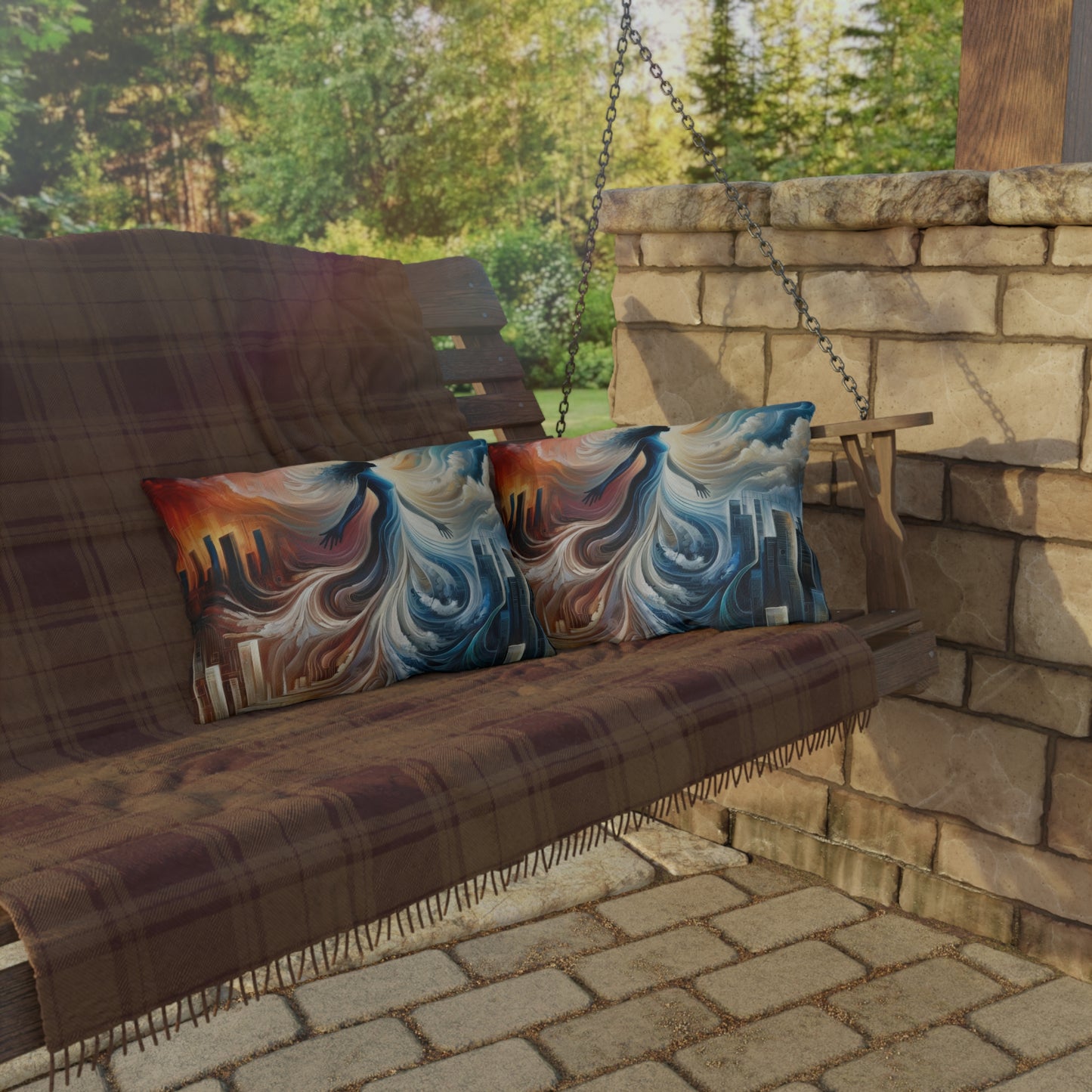 Transformative Tachism Emergence Outdoor Pillows