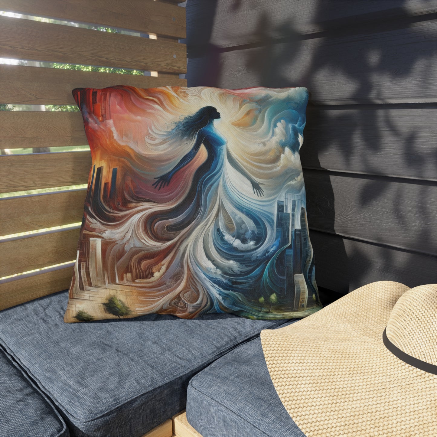 Transformative Tachism Emergence Outdoor Pillows