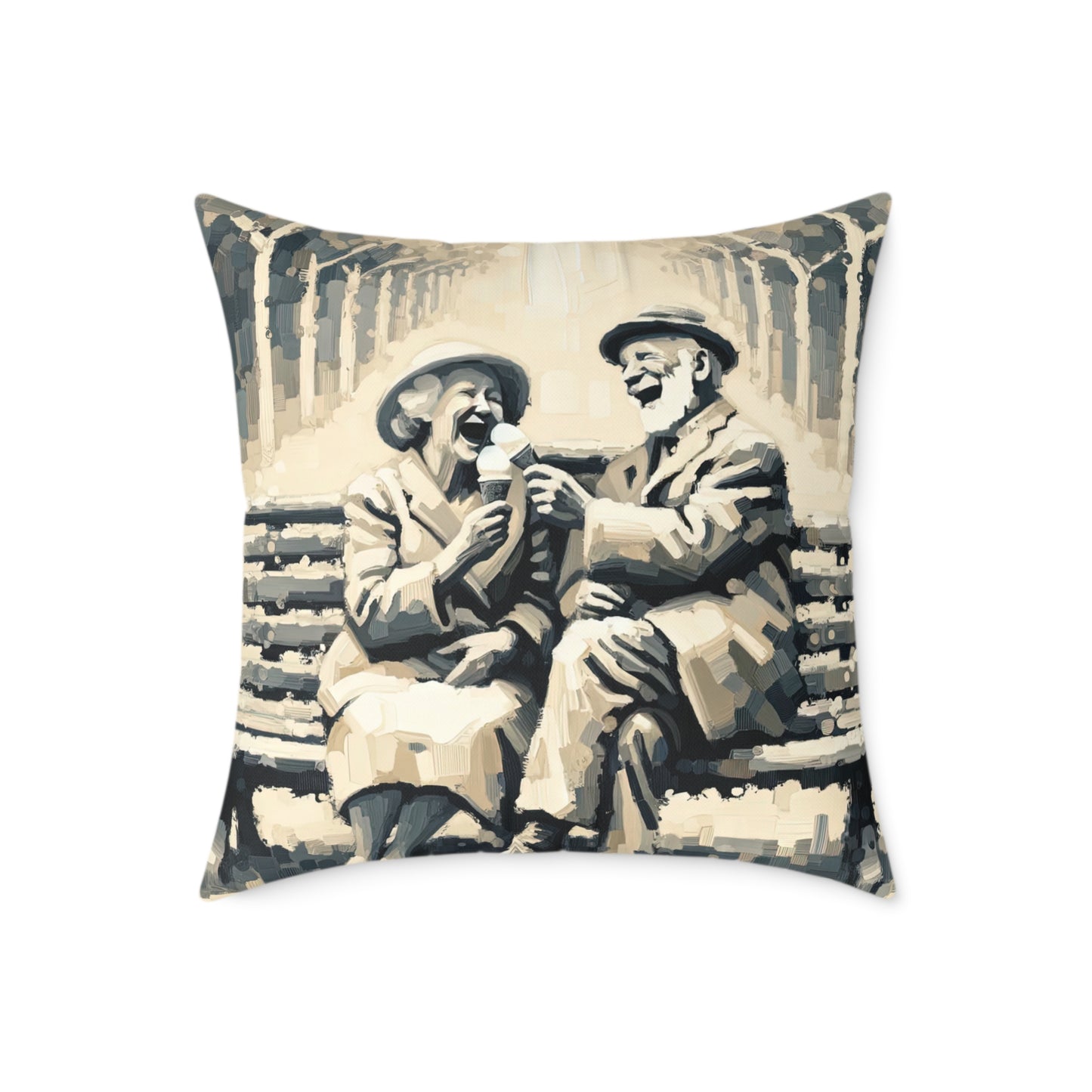 Joyful Companionship Serenity Spun Polyester Pillow