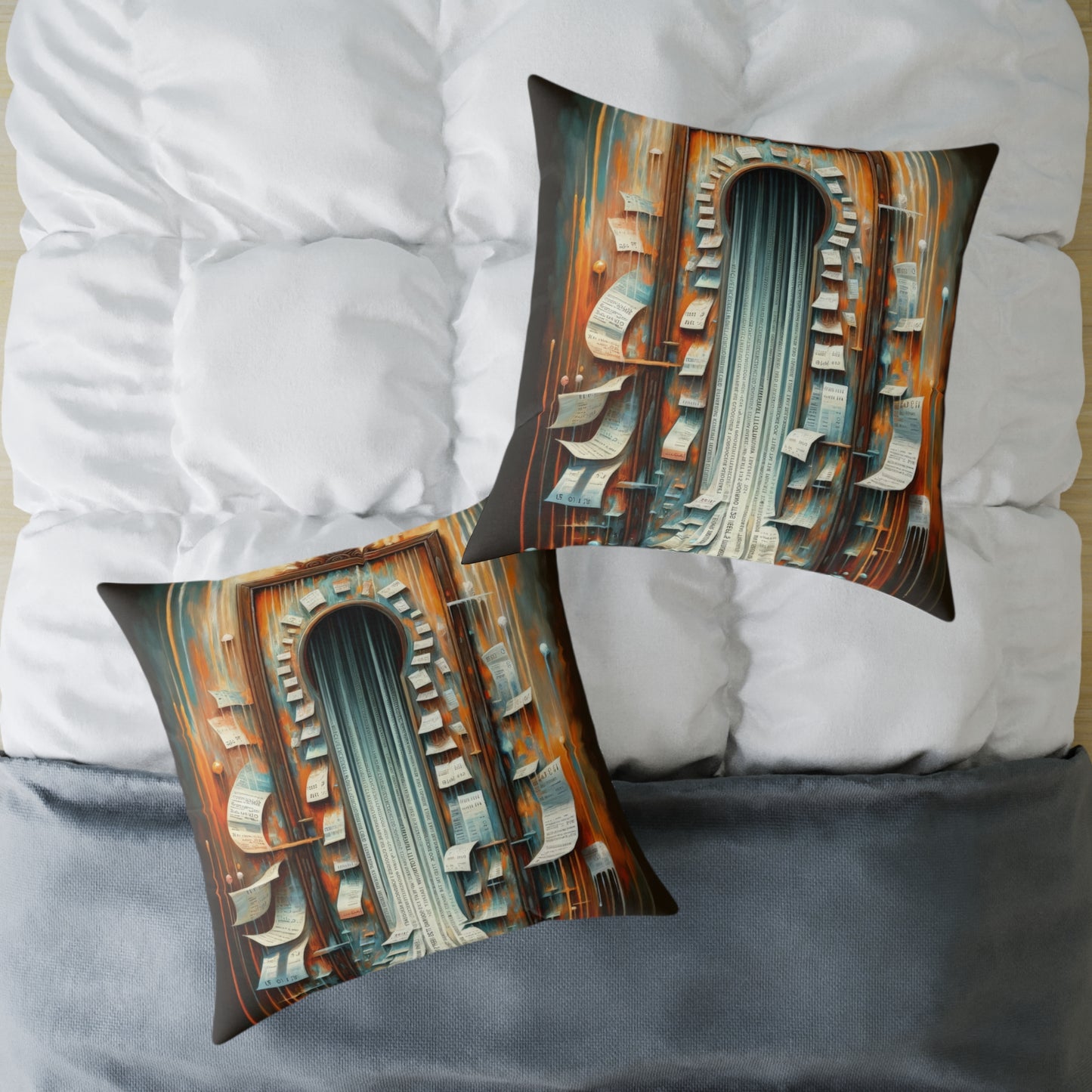 Illuminated Truths Mirror Spun Polyester Pillow
