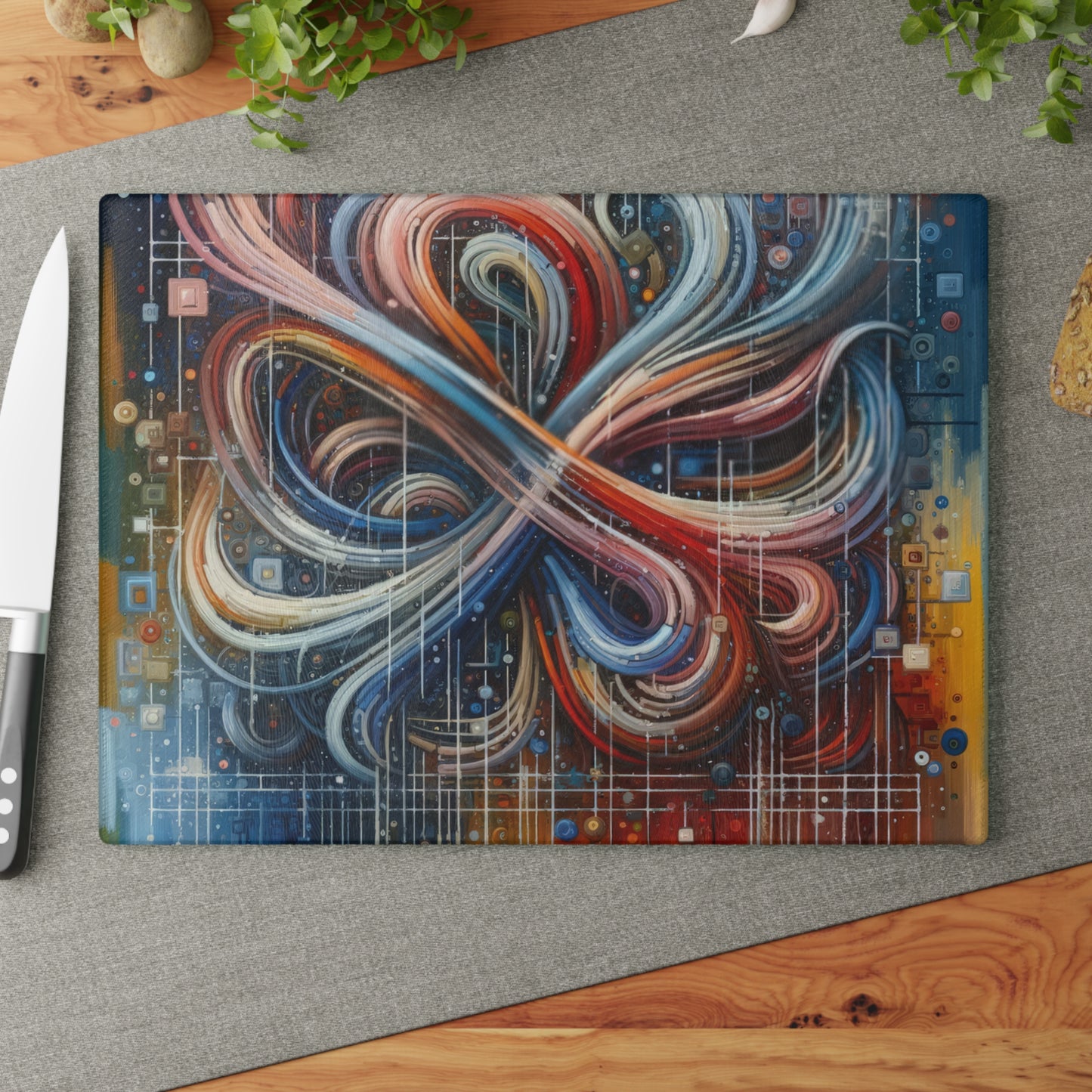 Humanity Tapestry Unification Glass Cutting Board
