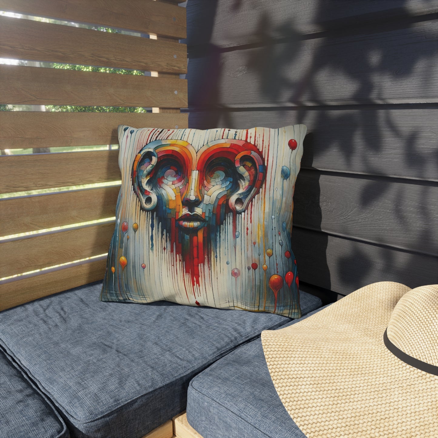 Ears Heart Expression Outdoor Pillows