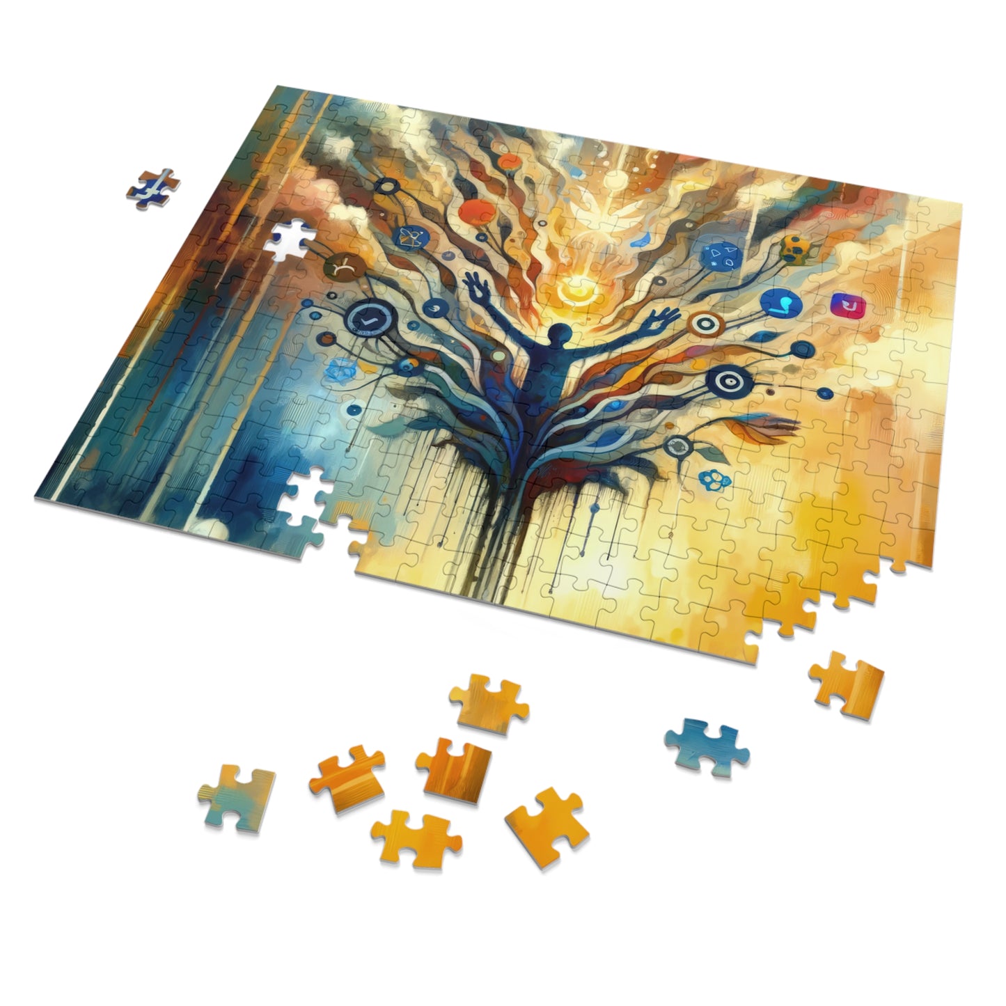Reflective Digital Meditation Jigsaw Puzzle (30, 110, 252, 500,1000-Piece)