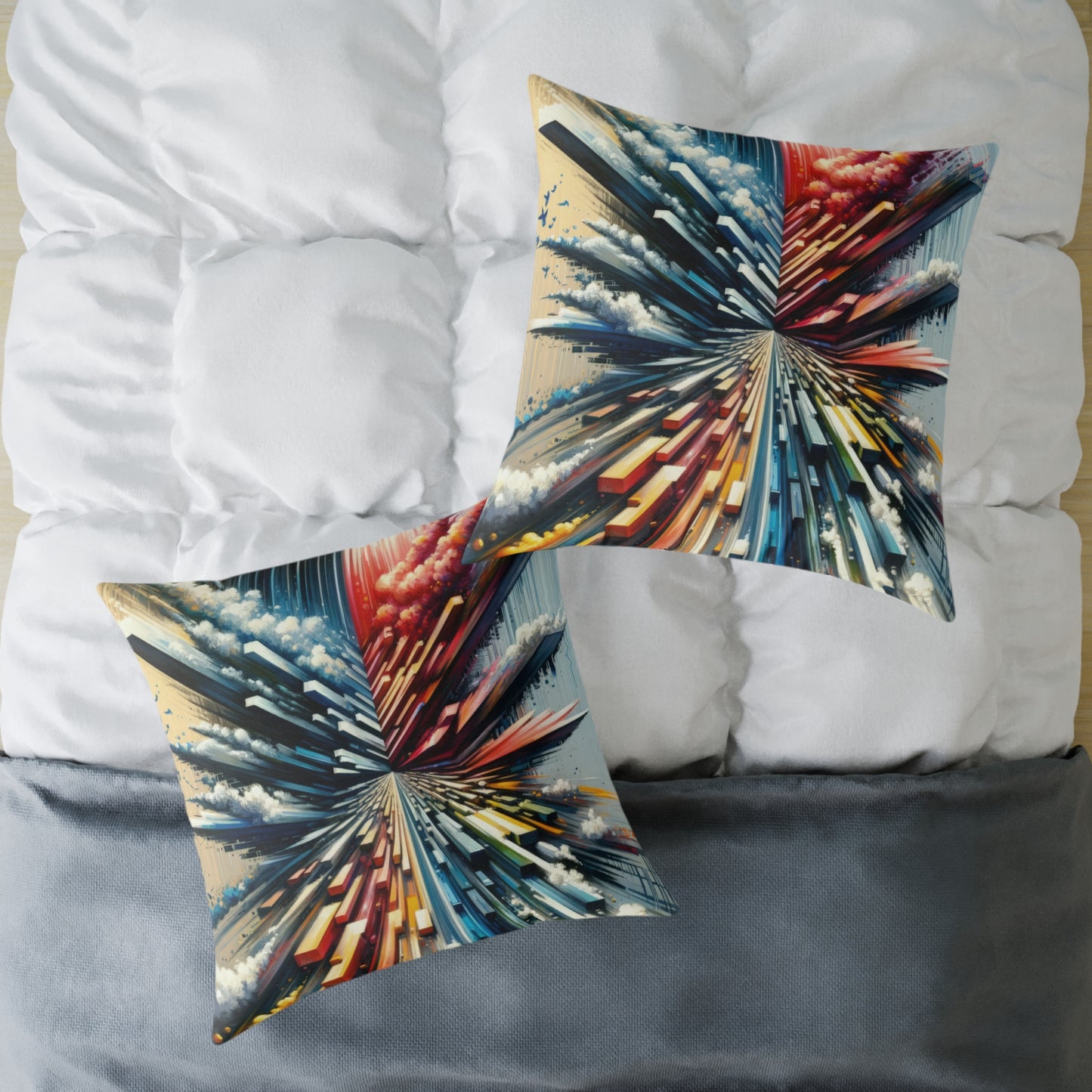 Rapid Perspective Shift Spun Polyester Pillow