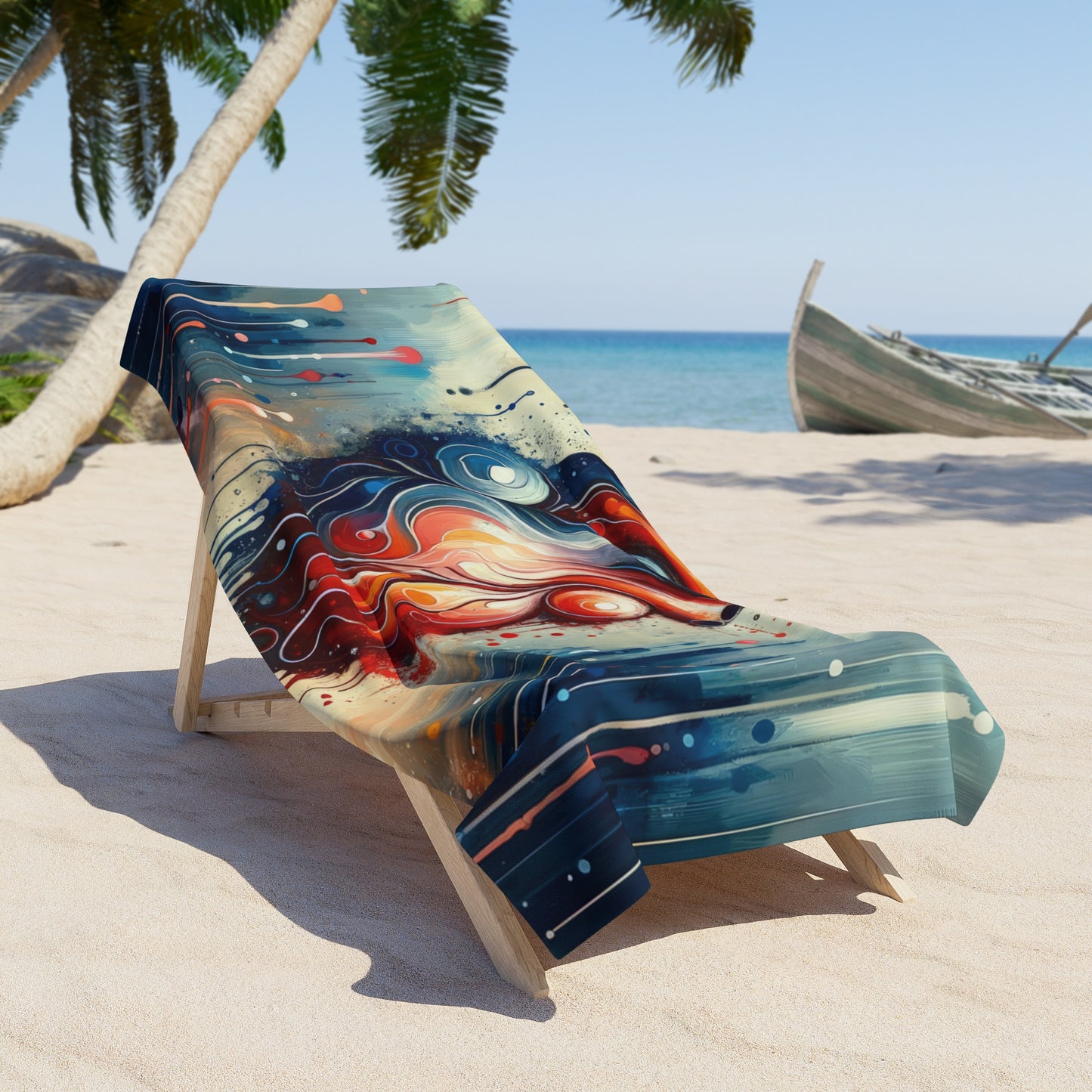 Rhythmic Heart Harmony Beach Towel