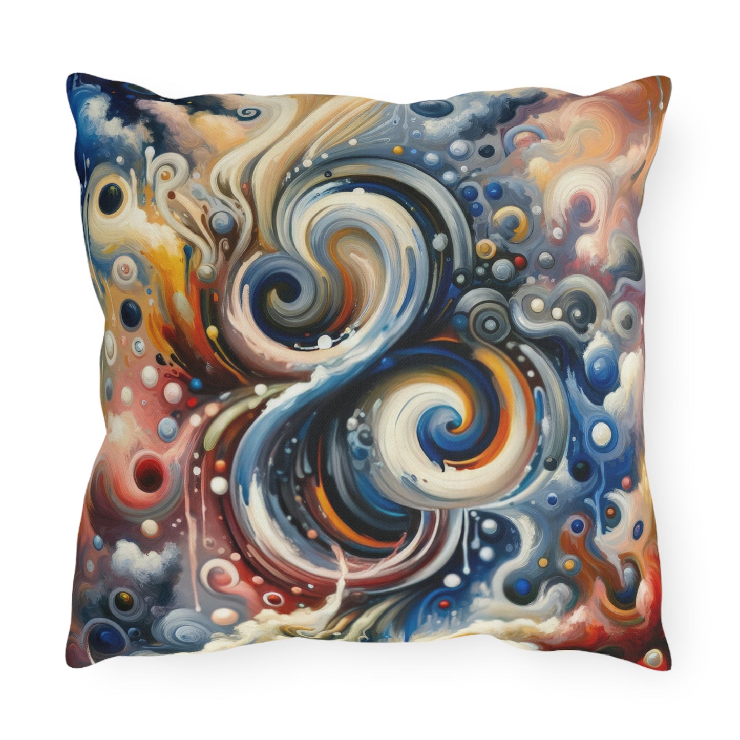 Paradoxical Embrace Tachism Outdoor Pillows