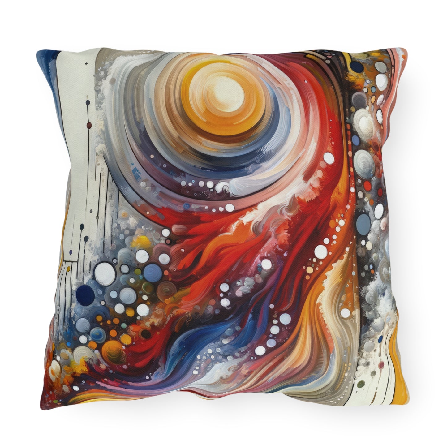 Harmonic Swirl Elegance Outdoor Pillows