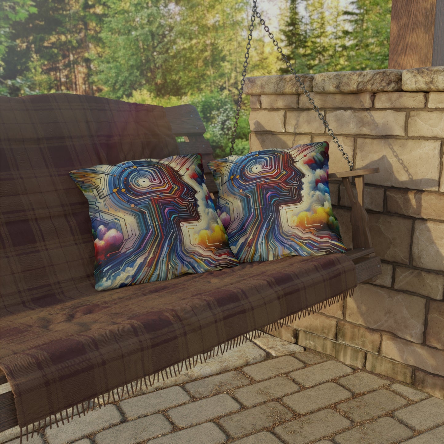 Supportive Digital Empathy Outdoor Pillows