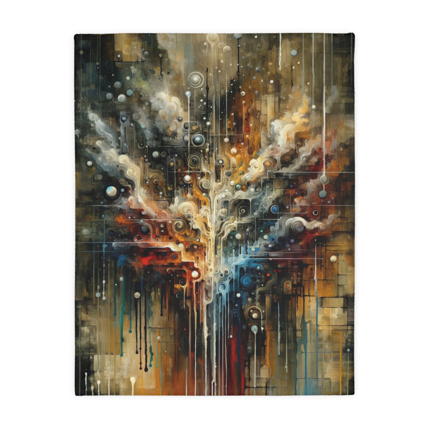 Integral Stewardship Abstract Velveteen Microfiber Blanket (Two-sided print)