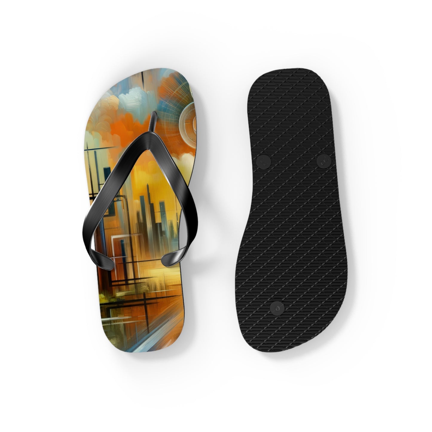 Digital Spiritual Journey Flip Flops