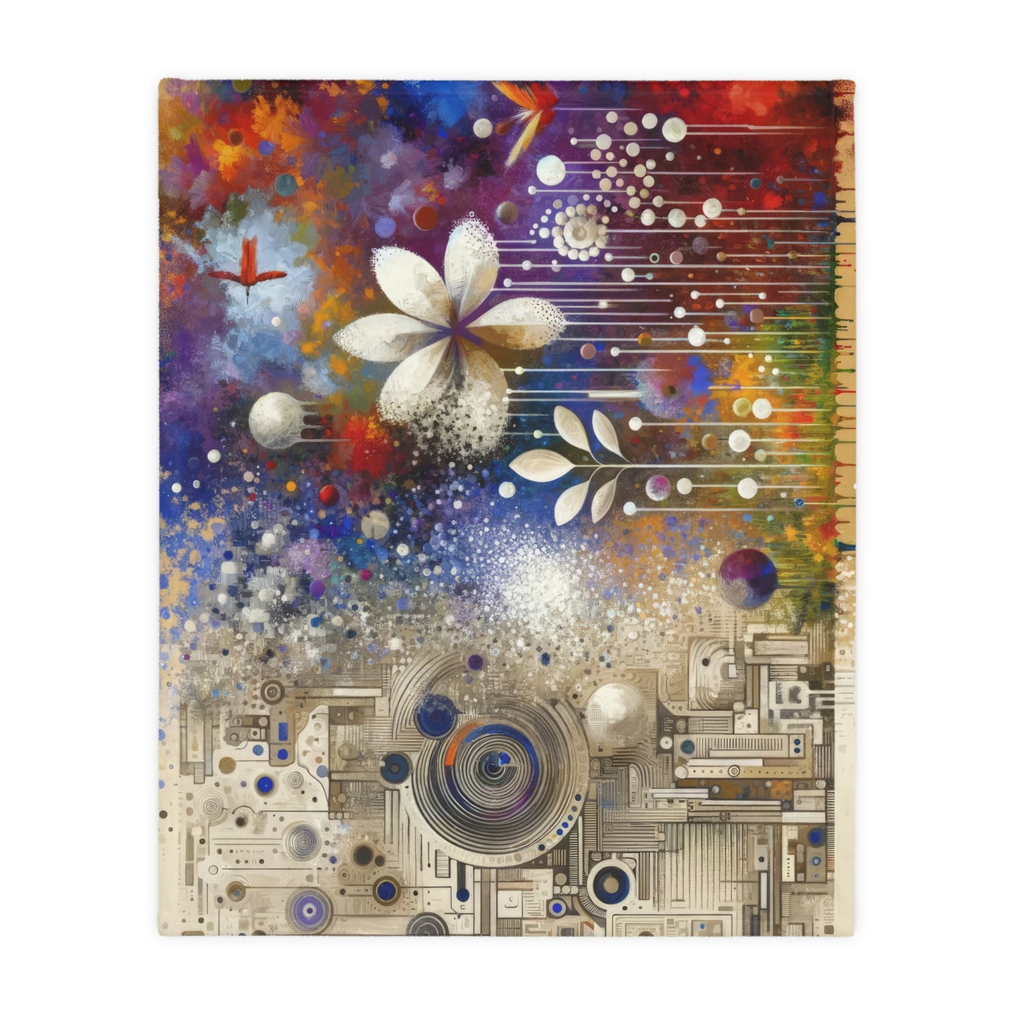 Inner Algorithm Synthesis Velveteen Microfiber Blanket (Two-sided print)
