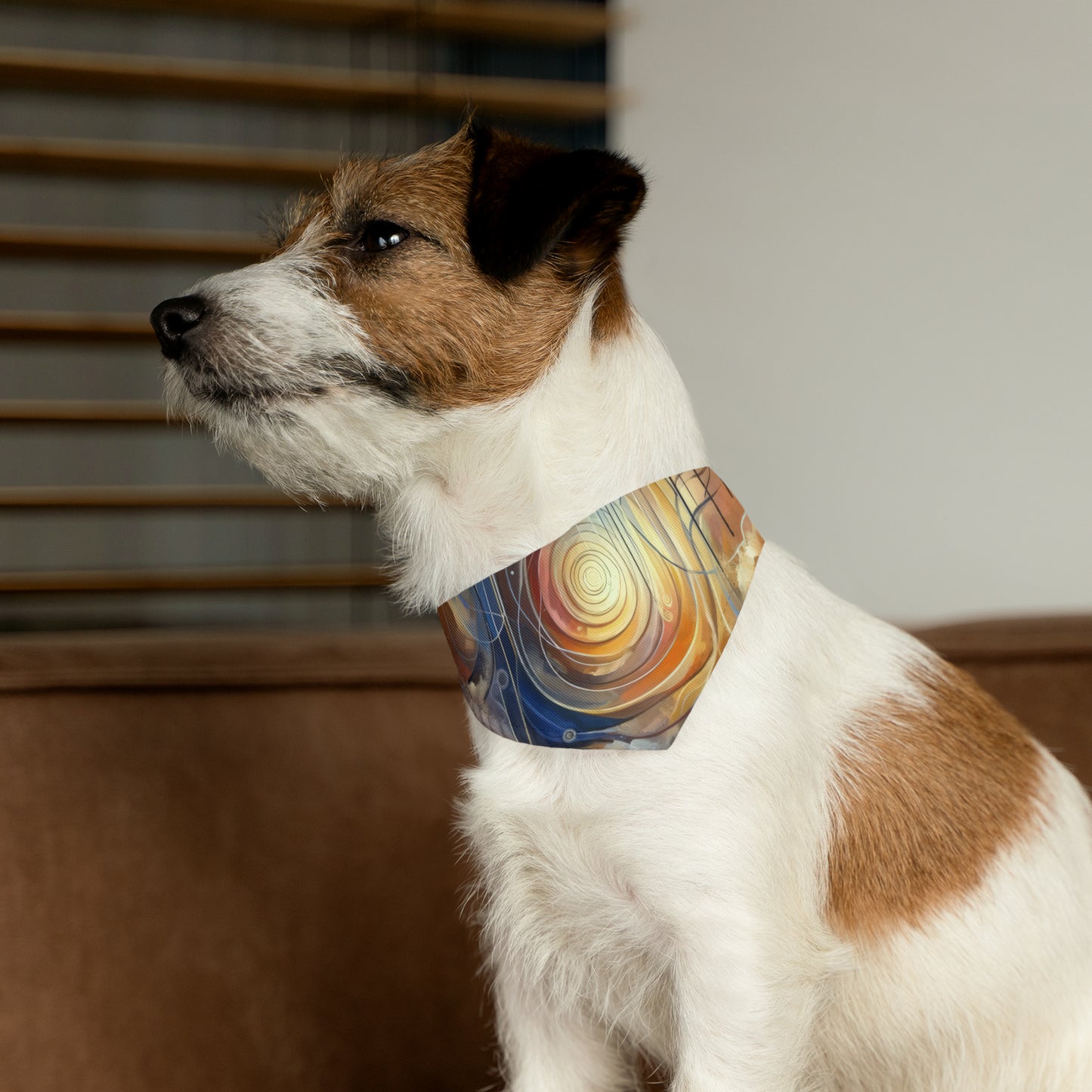 Presence Anchored Tachism Pet Bandana Collar