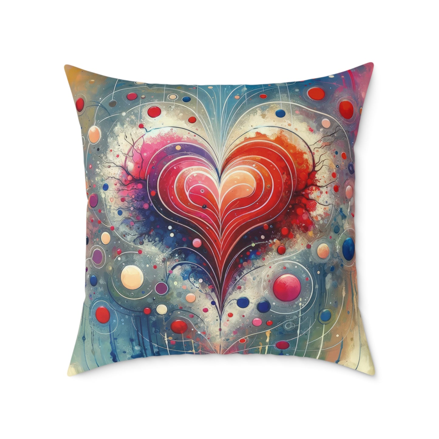 Emotional Physics Heart Spun Polyester Pillow