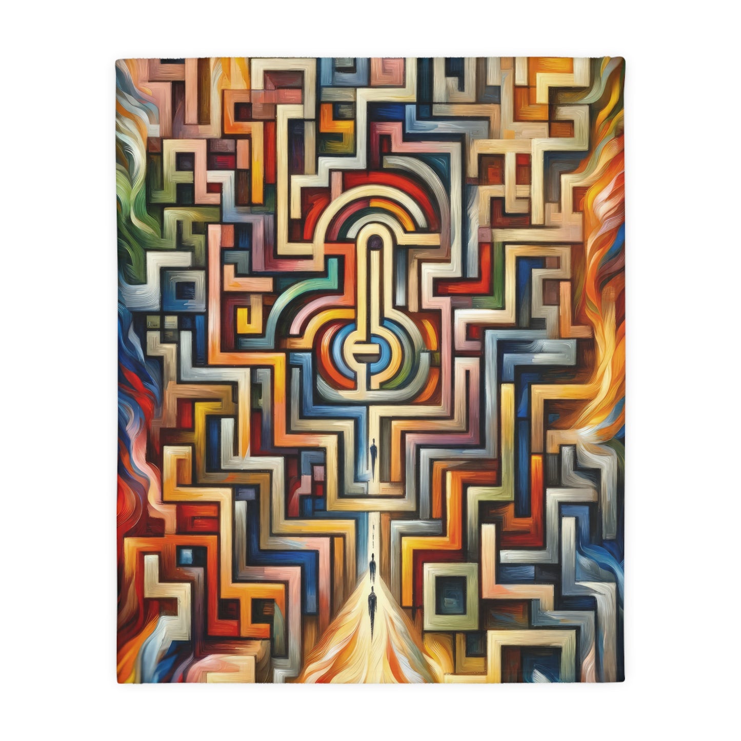 Labyrinthine Love Choices Velveteen Microfiber Blanket (Two-sided print)