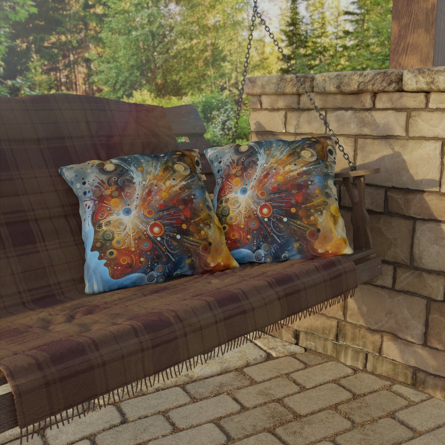 Desire Visualization Tachism Outdoor Pillows