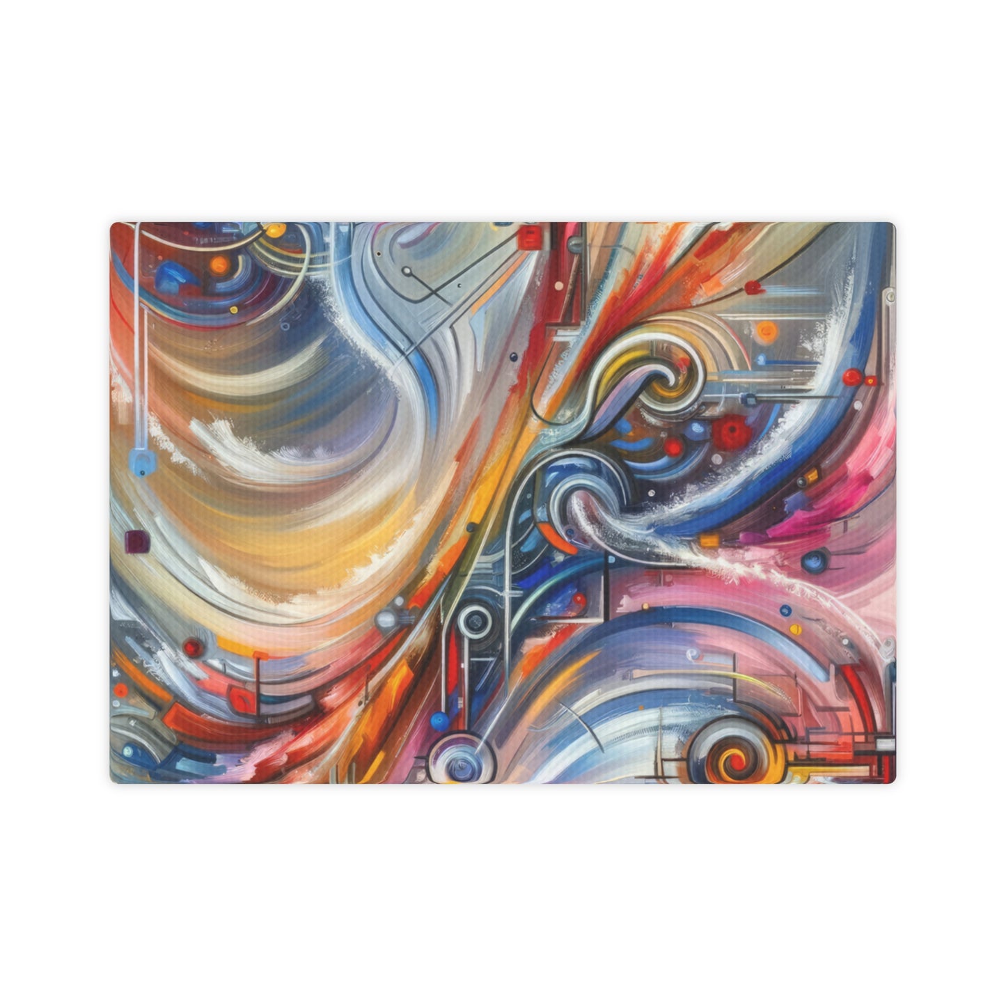 Interconnectivity Tachism Dynamics Canvas Photo Tile