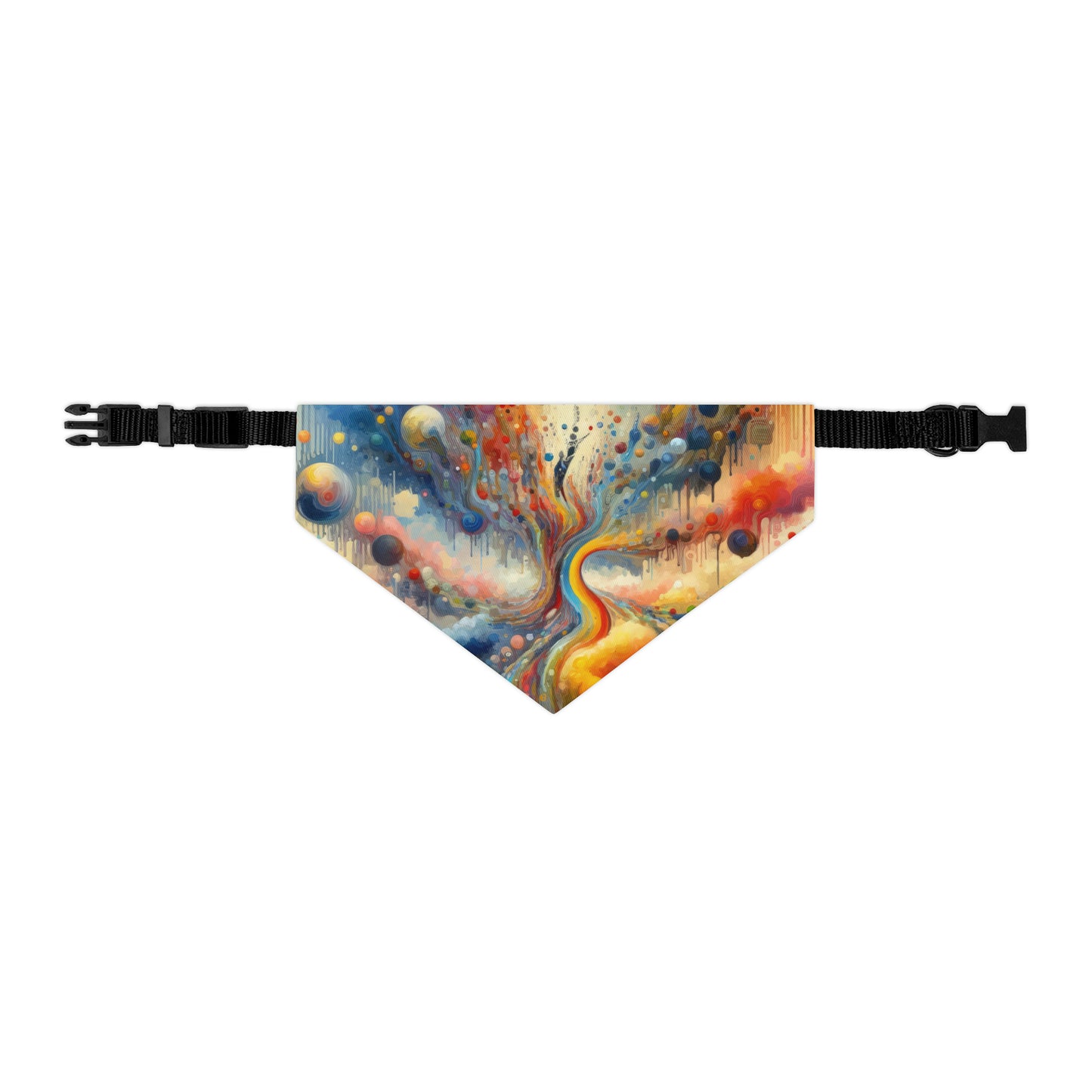 Choices Tachism Canvas Pet Bandana Collar
