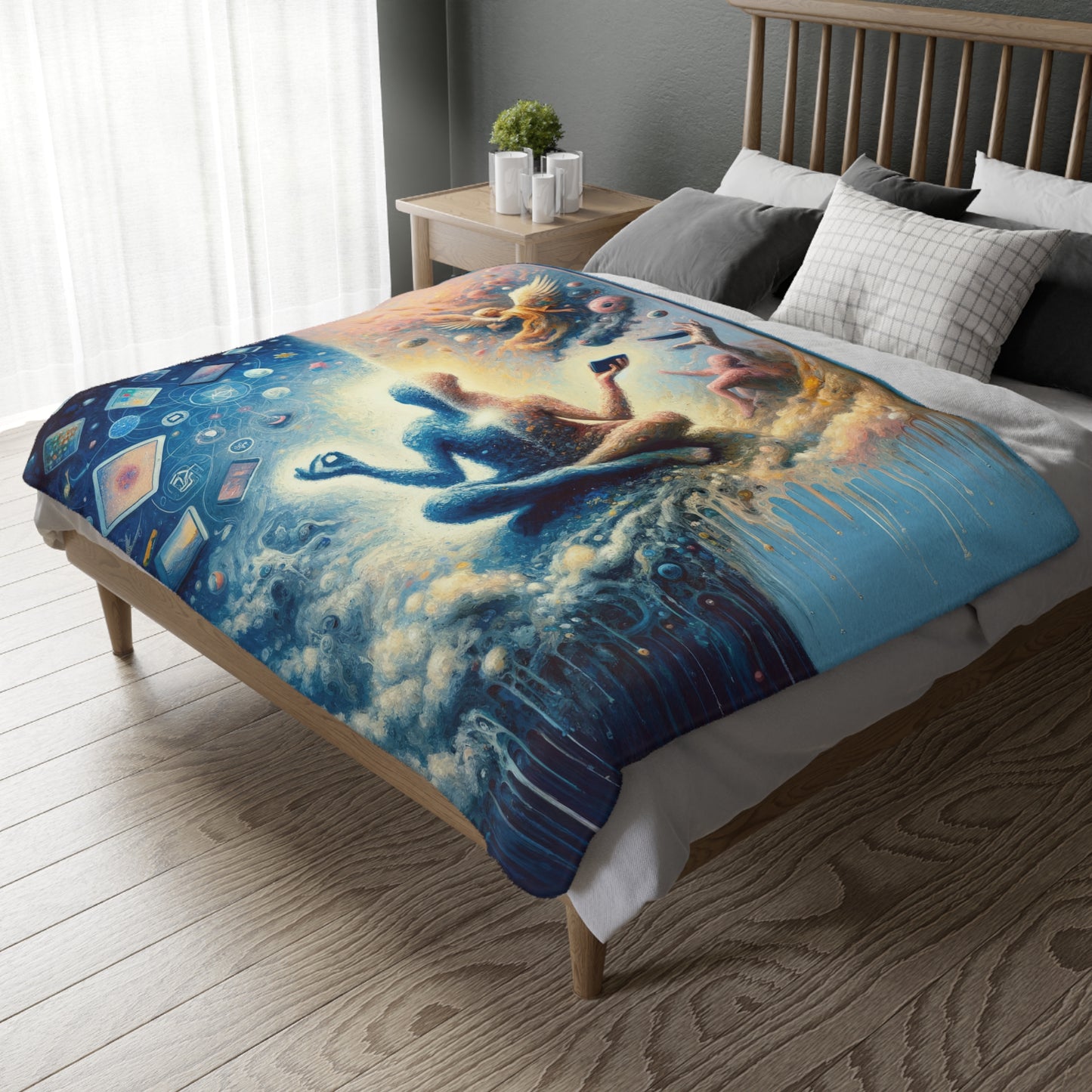 Spiritual Choice Transcendence Velveteen Microfiber Blanket (Two-sided print)