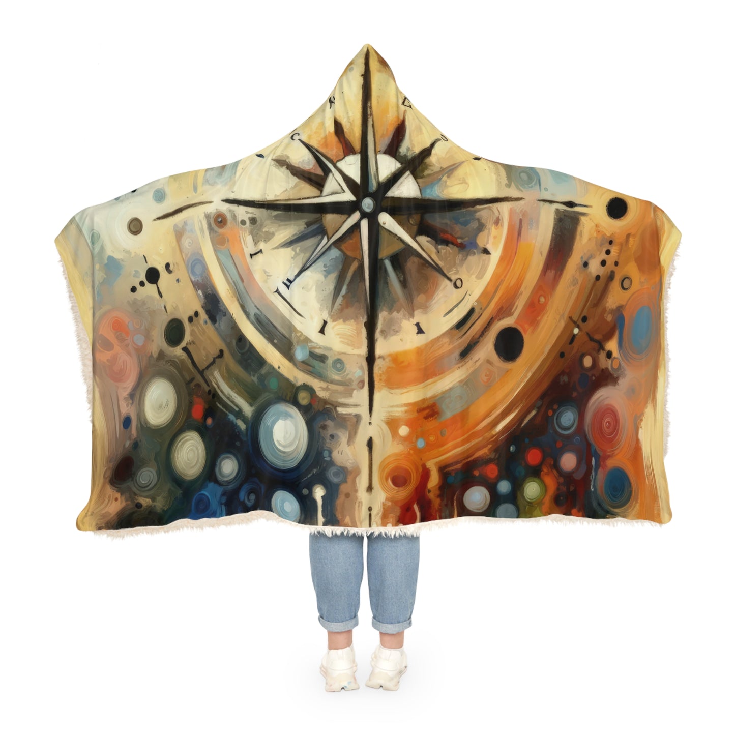 Guidance Abstract Compass Snuggle Blanket