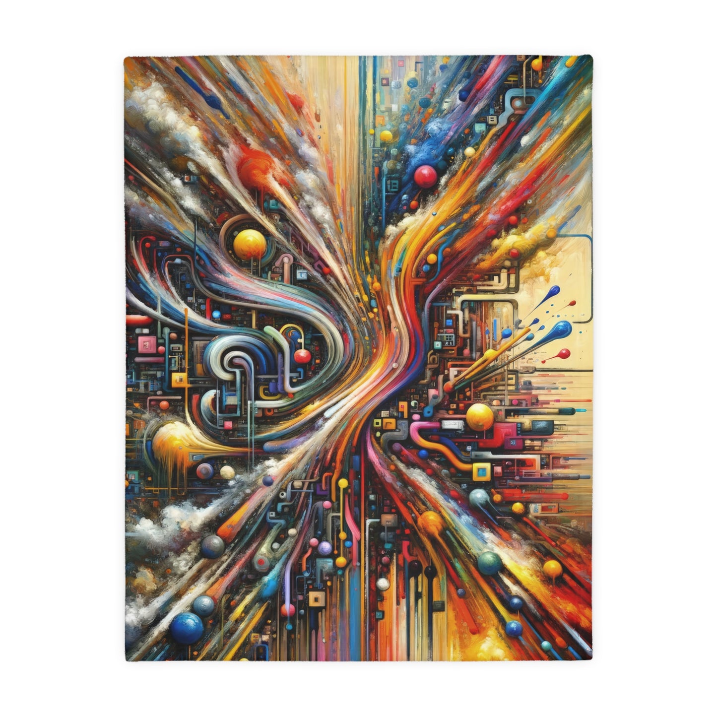 Information Bottleneck Cascade Velveteen Microfiber Blanket (Two-sided print)