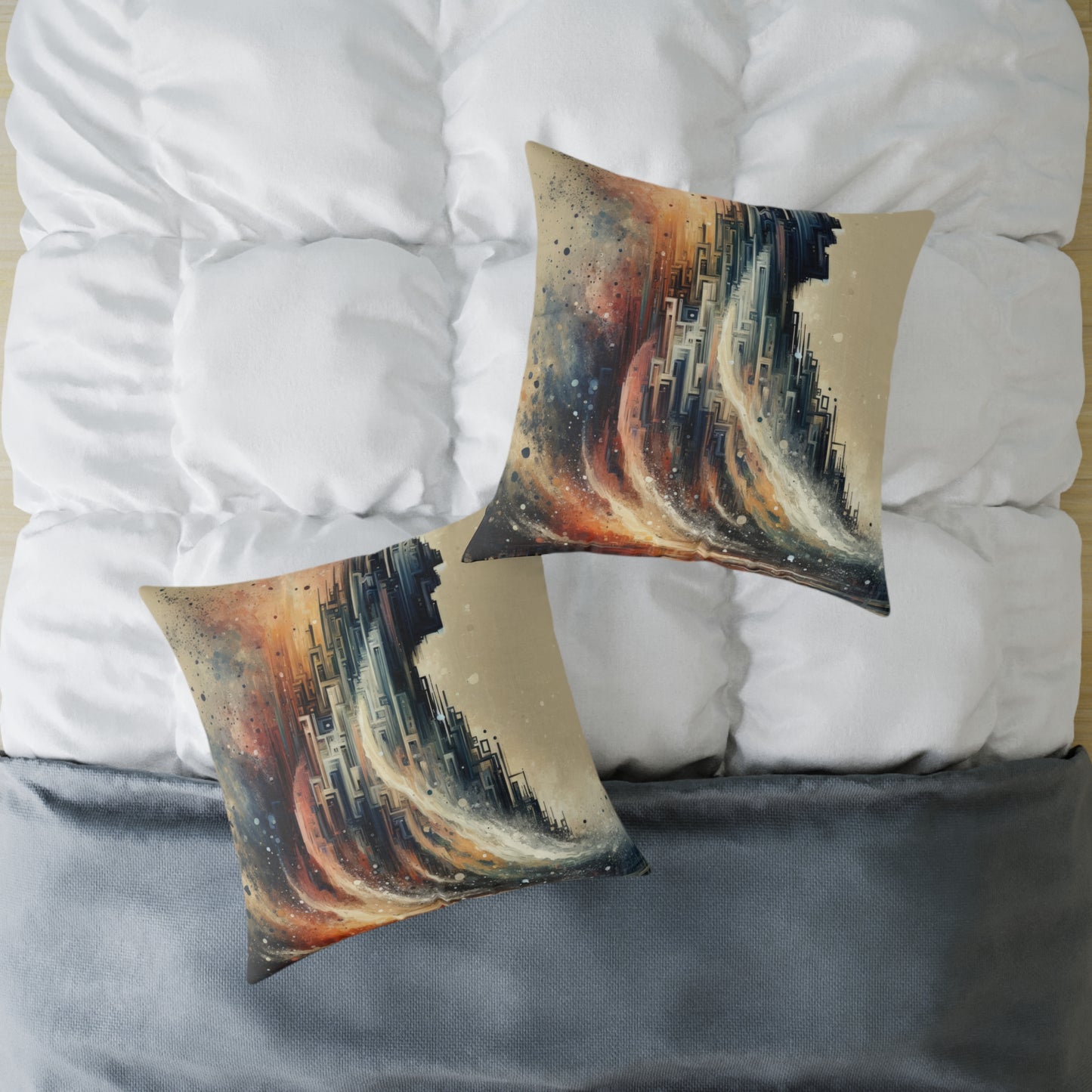 Enduring Echoes Resonance Spun Polyester Pillow