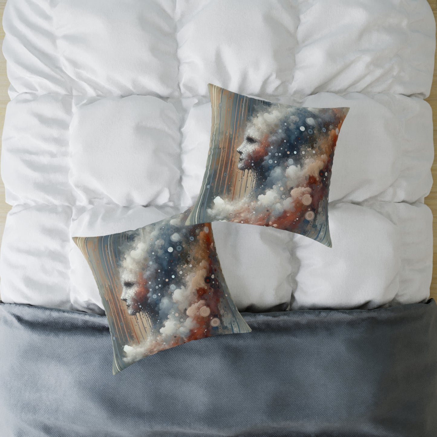 Ephemeral Hour Residue Spun Polyester Pillow