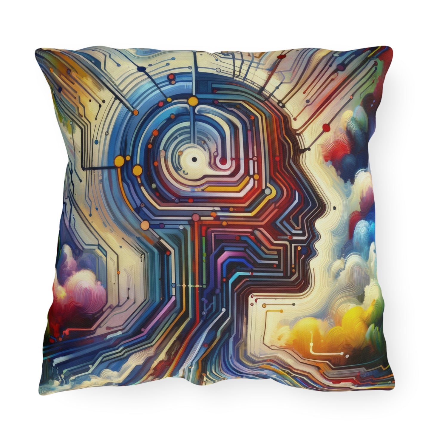 Supportive Digital Empathy Outdoor Pillows