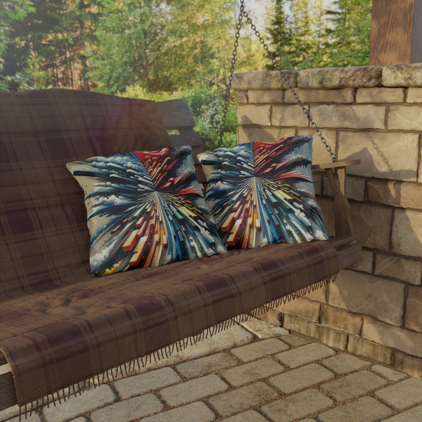 Rapid Perspective Shift Outdoor Pillows