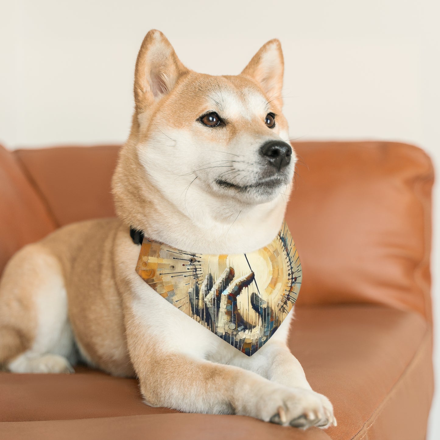 Sovereign Reflective Tachism Pet Bandana Collar