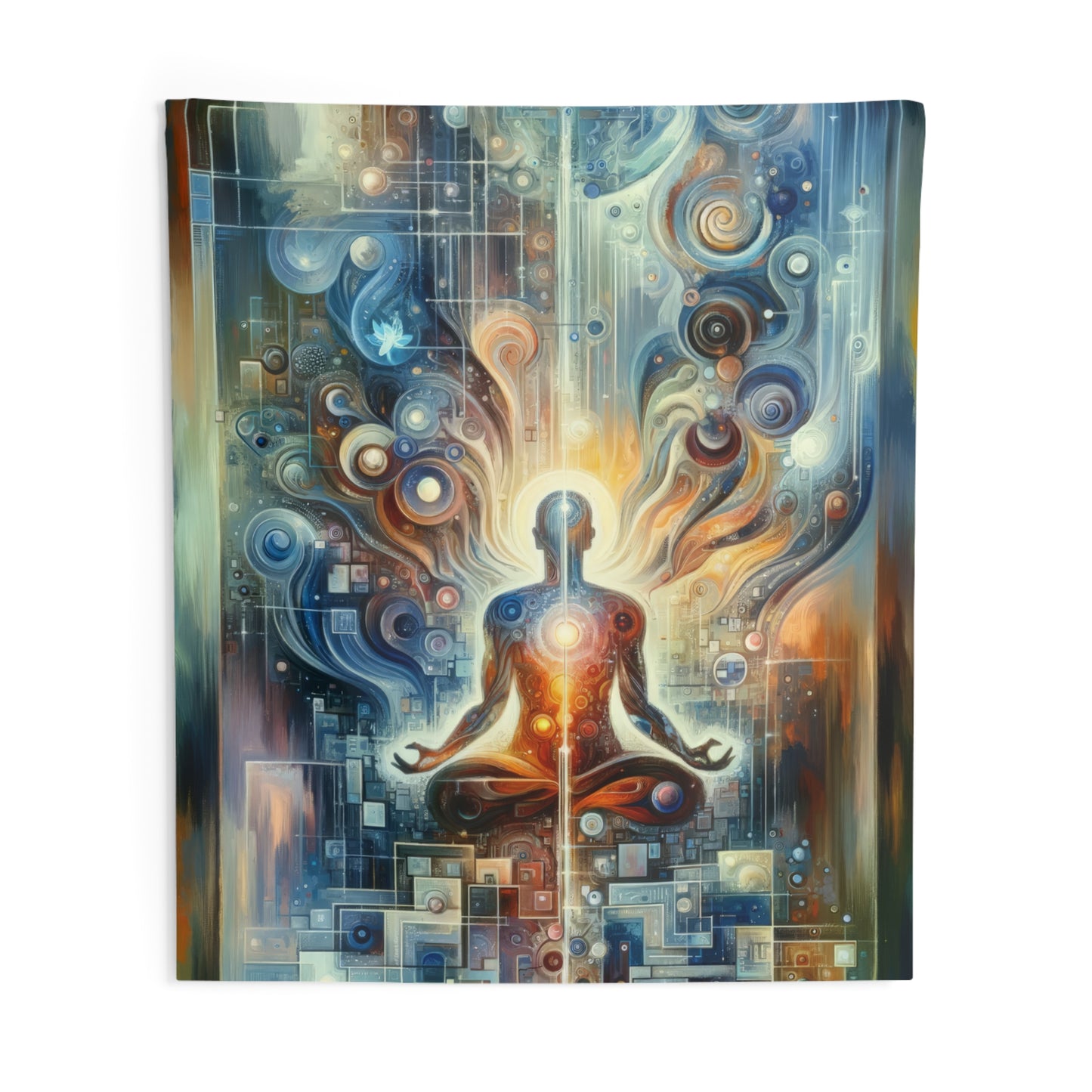 Technological Spiritual Synthesis Indoor Wall Tapestries