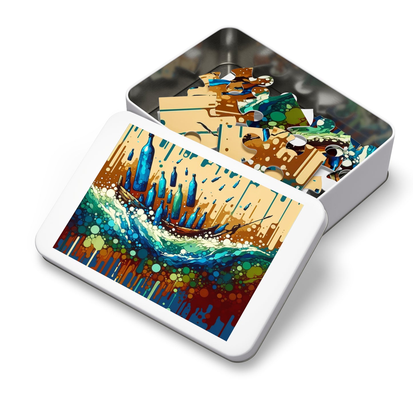 Oceanic Bottle Rescue Jigsaw Puzzle (30, 110, 252, 500,1000-Piece)
