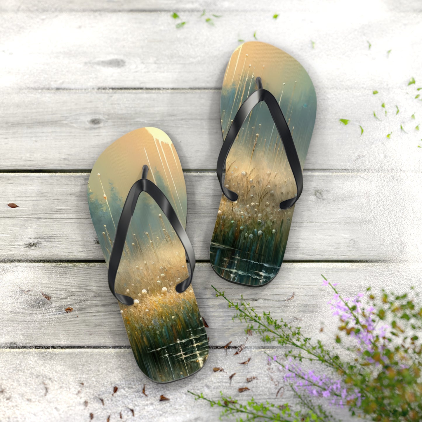 Observant Delicacy Heart Flip Flops