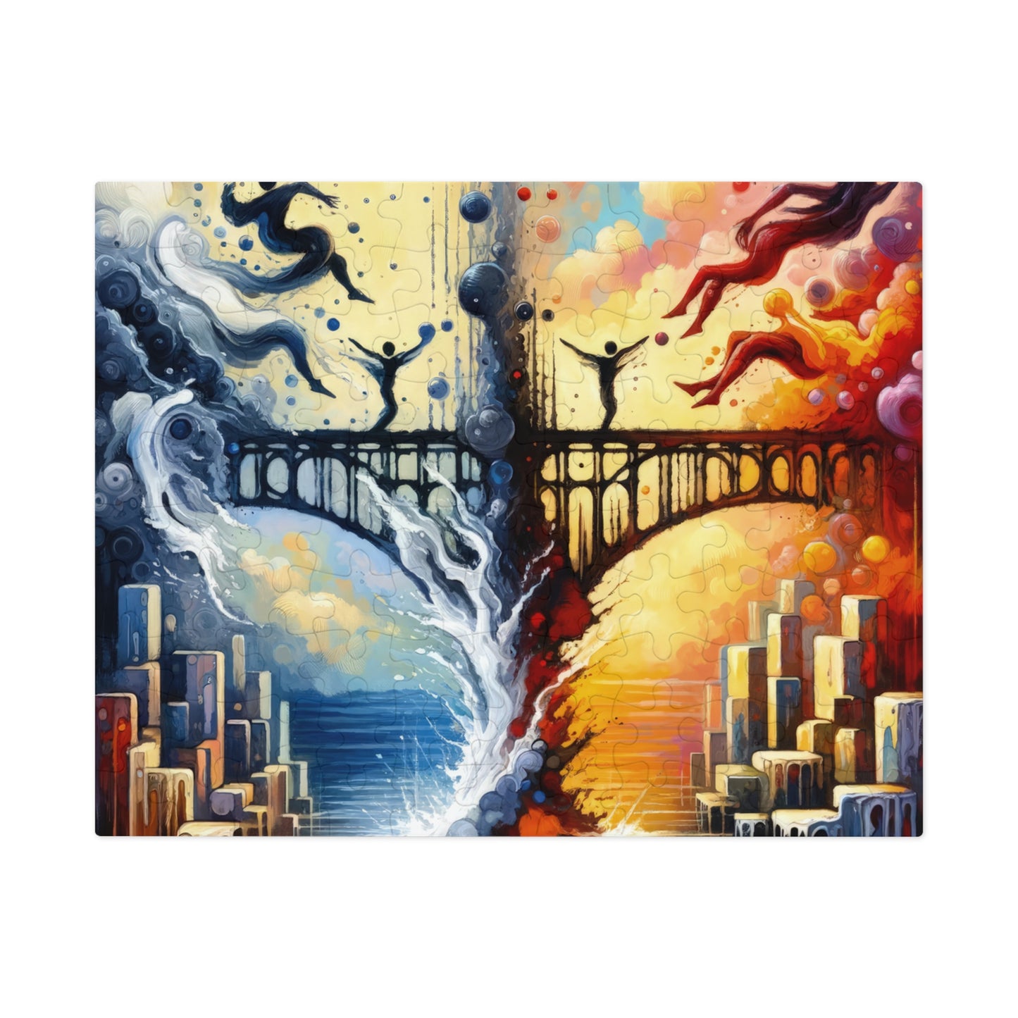Faithful Diving Bridges Jigsaw Puzzle (30, 110, 252, 500,1000-Piece)