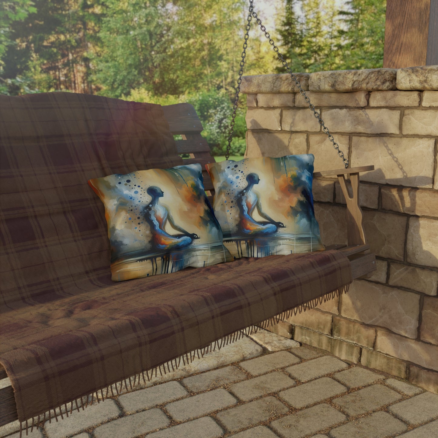 Resonance Abstract Healing Outdoor Pillows