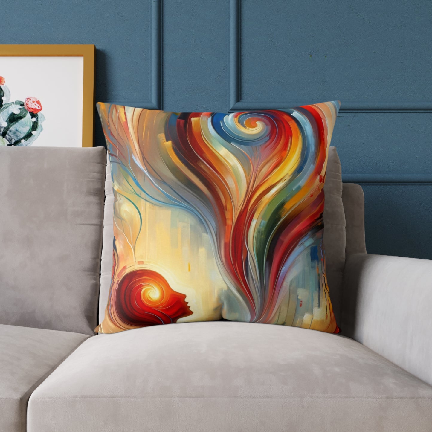 Empathetic Spiral Dialogue Spun Polyester Pillow