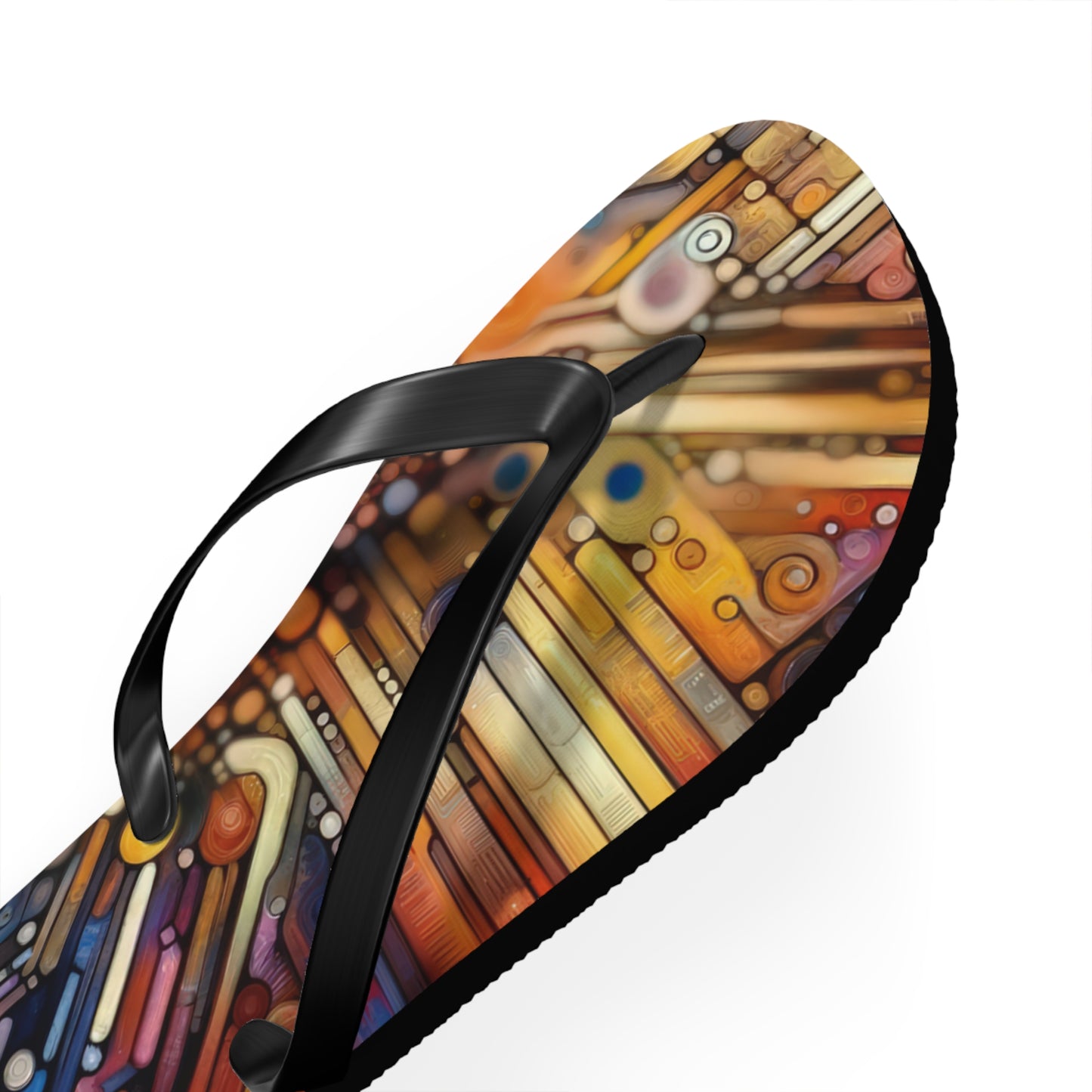 Digital Rhythm Tapestry Flip Flops