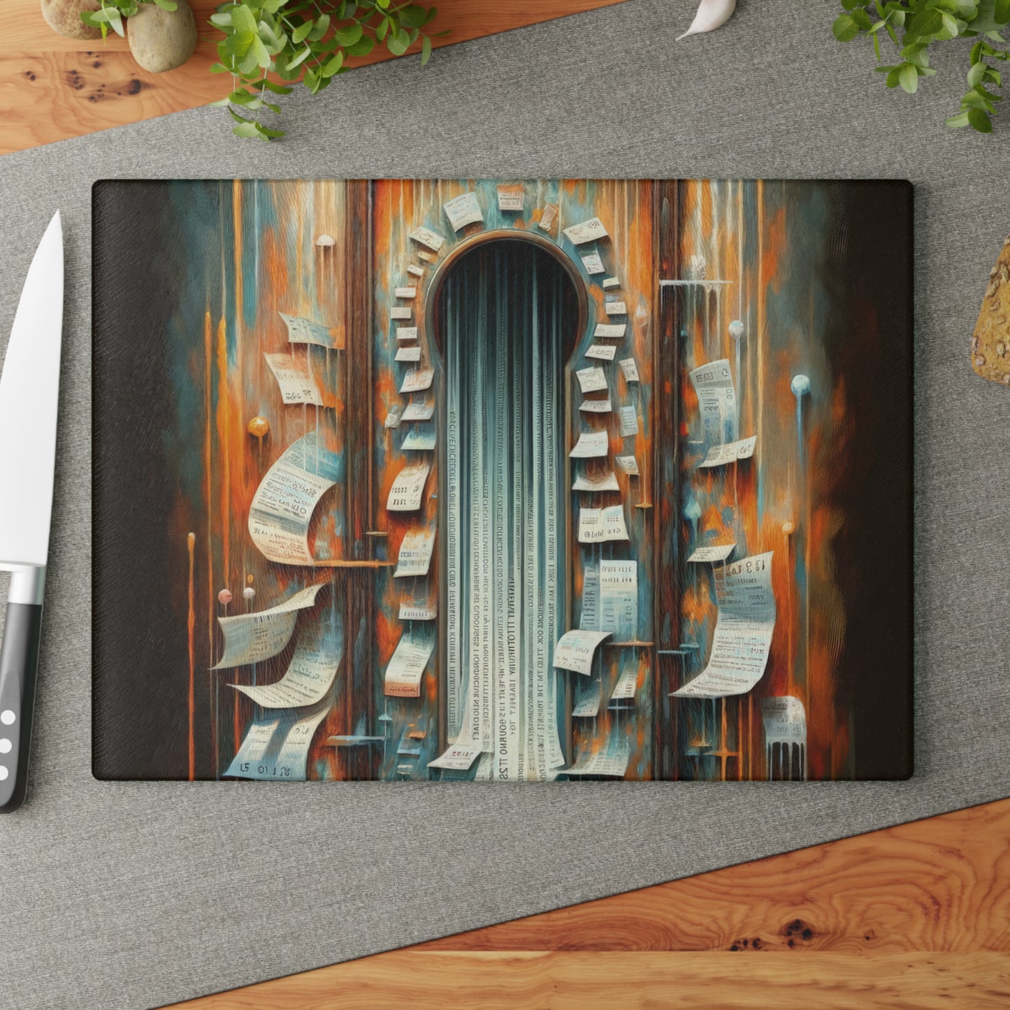 Illuminated Truths Mirror Glass Cutting Board