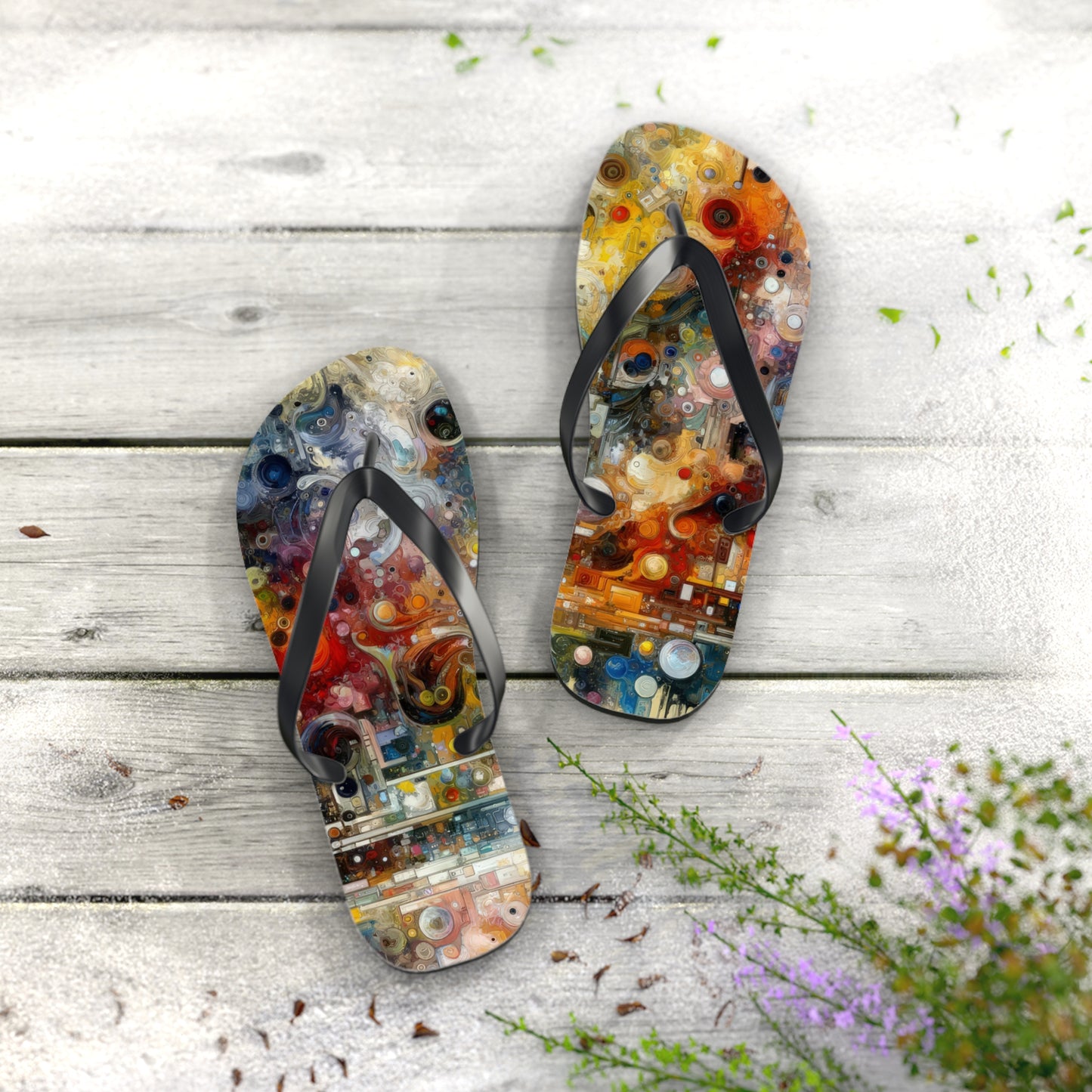 Perception Mosaic Abstract Flip Flops