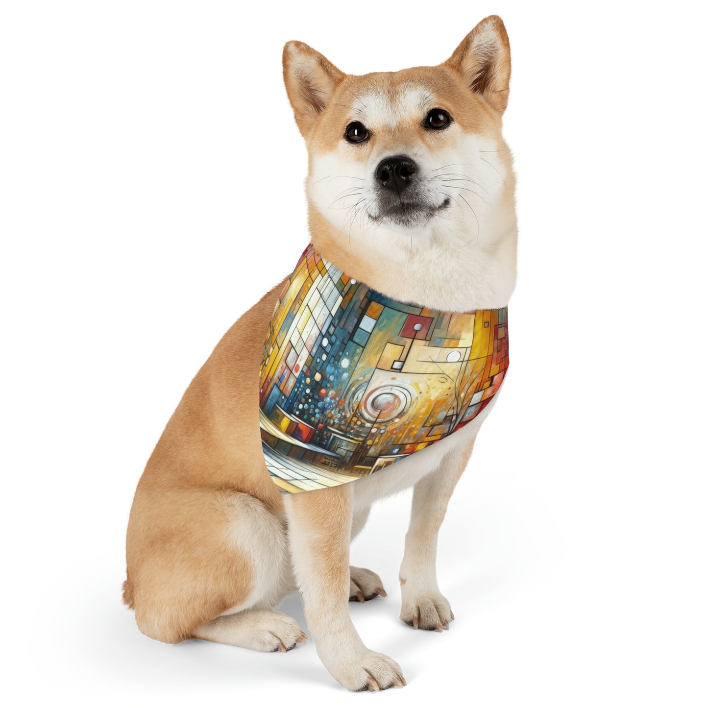 Reflective Habitation Art Pet Bandana Collar