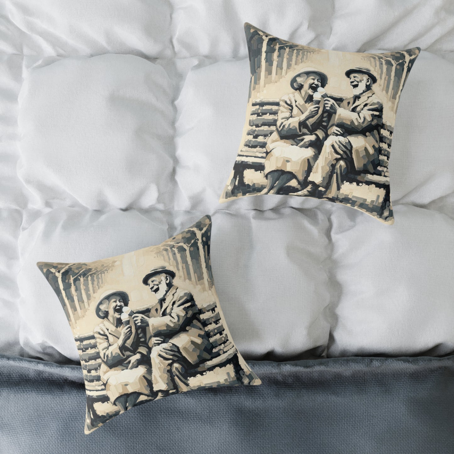 Joyful Companionship Serenity Spun Polyester Pillow