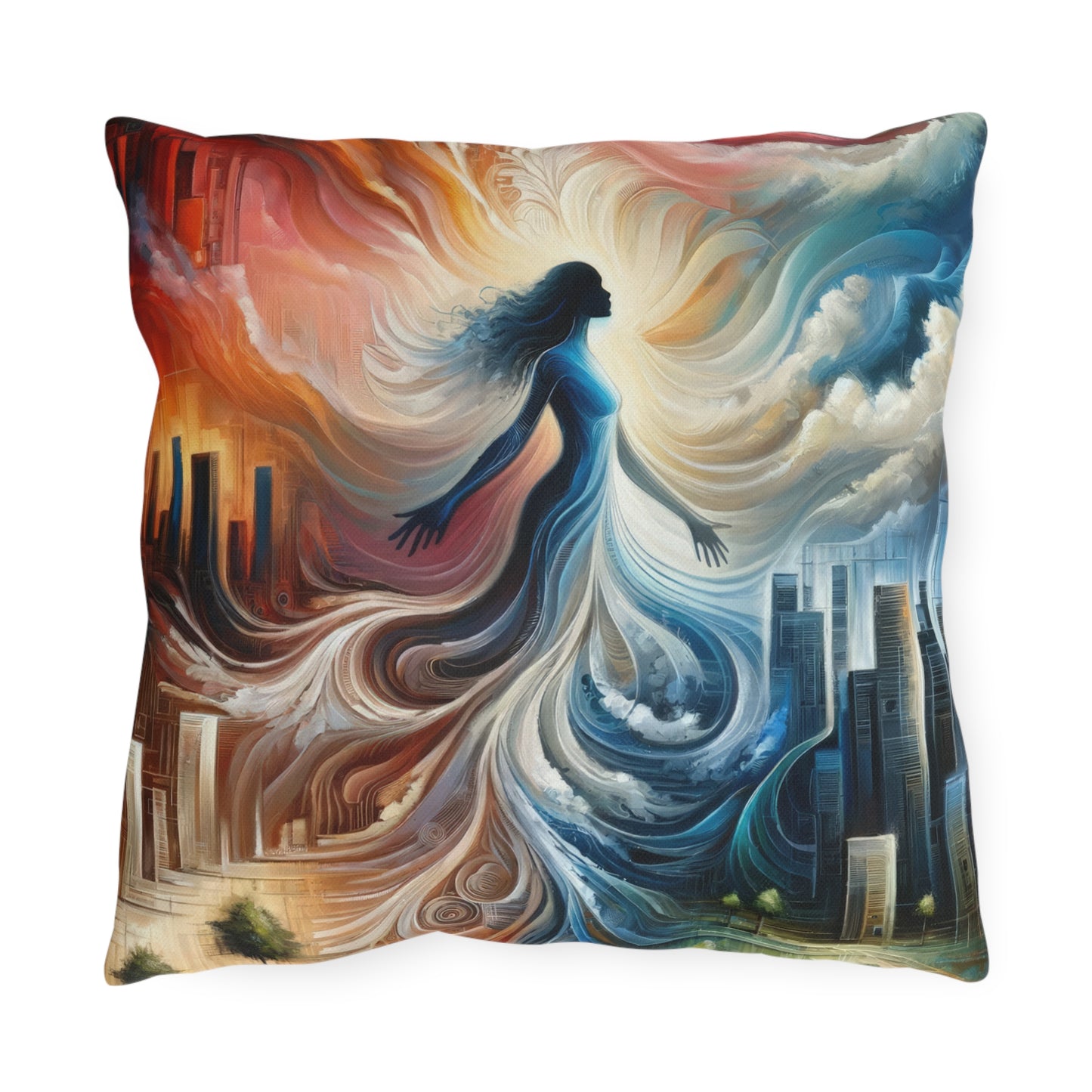 Transformative Tachism Emergence Outdoor Pillows