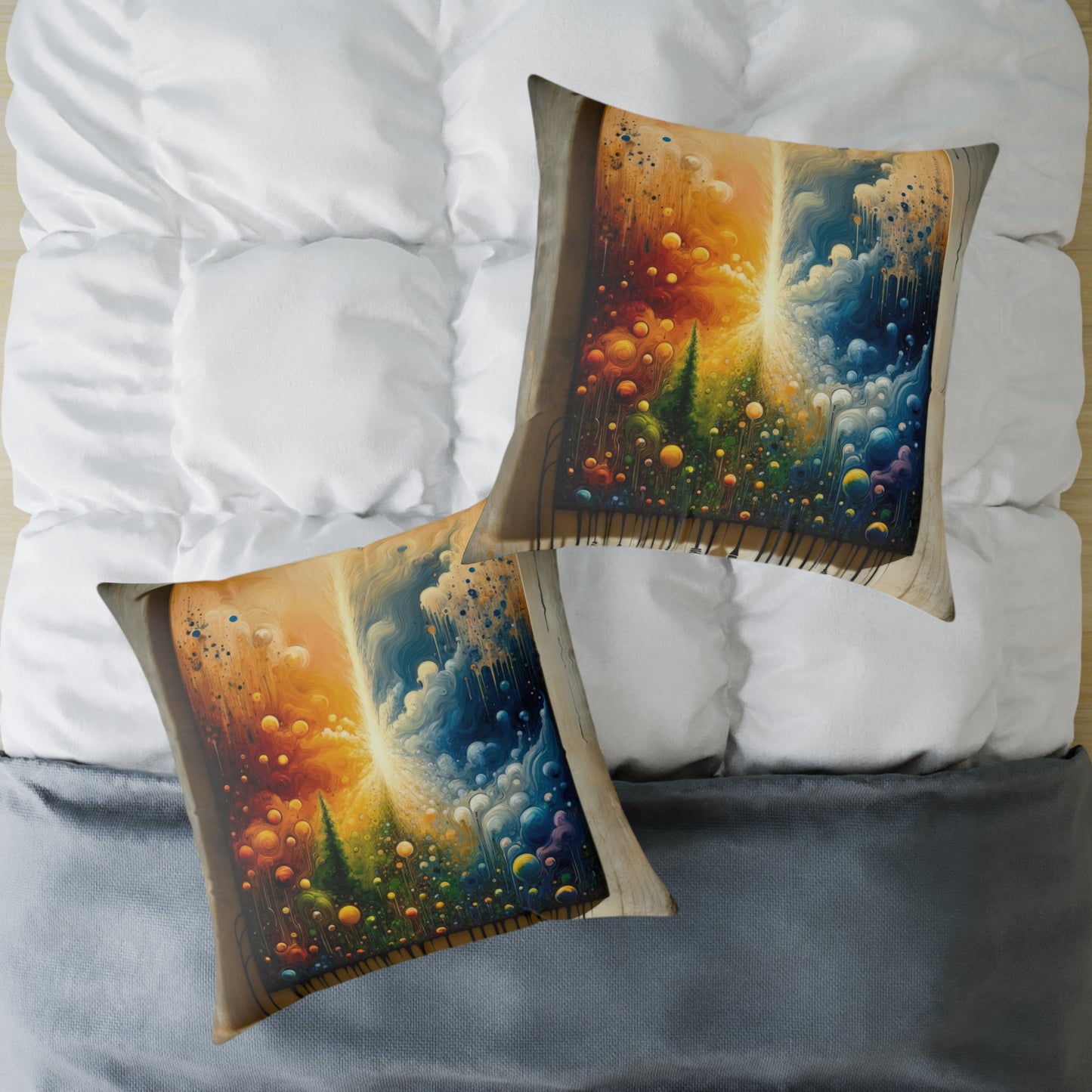 Disconnecting Harmonious Reconnection Spun Polyester Pillow