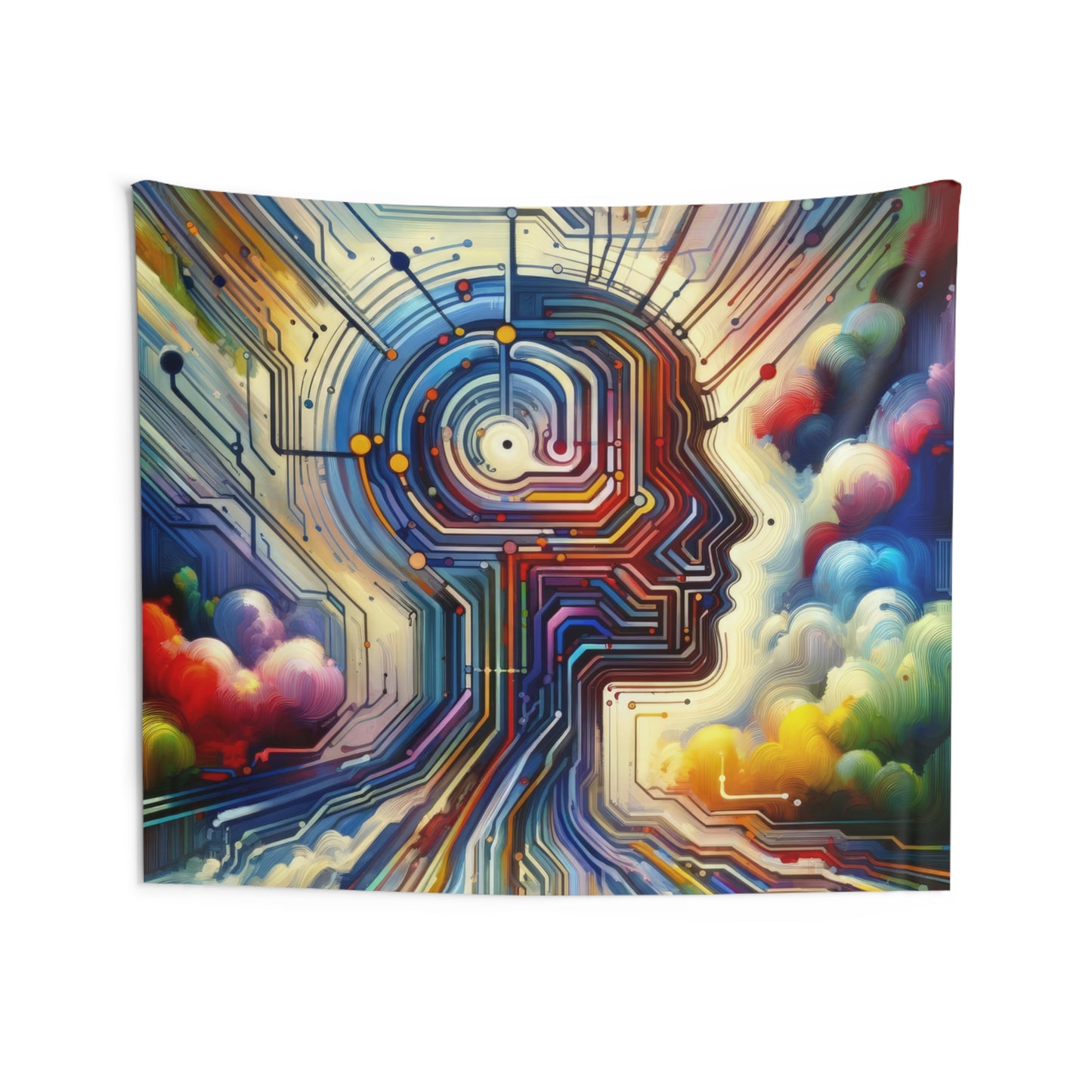 Supportive Digital Empathy Indoor Wall Tapestries