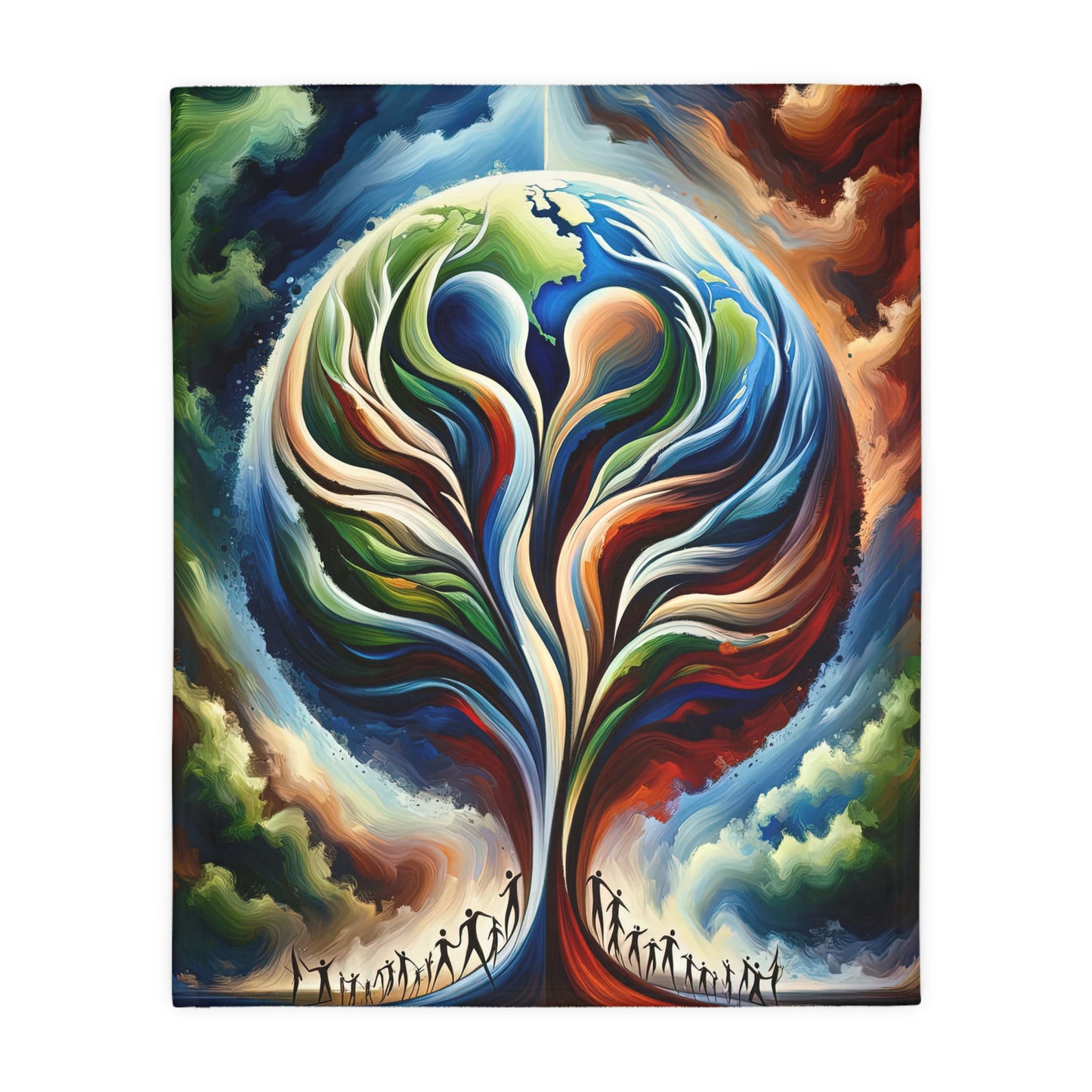 Interconnected Earth Advocates Velveteen Microfiber Blanket (Two-sided print)